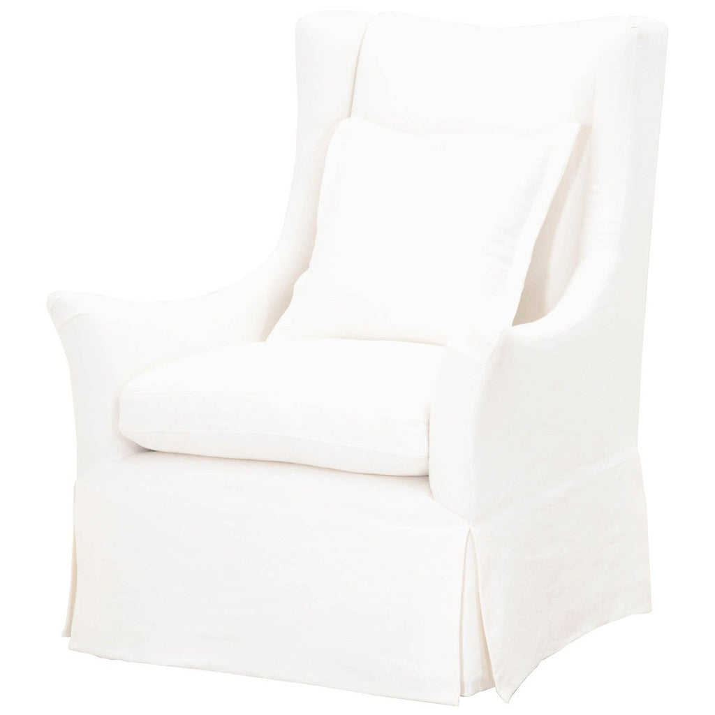 Poltrona club girevole - Questa bellissima poltrona, caratterizzata da una solida struttura in legno di betulla con rivestimento in Crepe color Crema, è perfetta per conferire a qualsiasi salotto un tocco casual ma elegante.