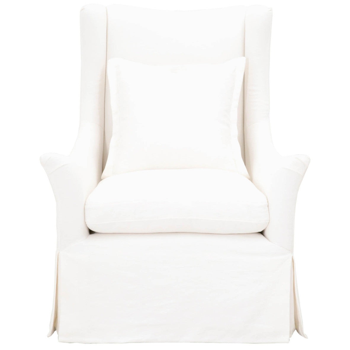 Poltrona club girevole - Questa bellissima poltrona, caratterizzata da una solida struttura in legno di betulla con rivestimento in Crepe color Crema, è perfetta per conferire a qualsiasi salotto un tocco casual ma elegante.