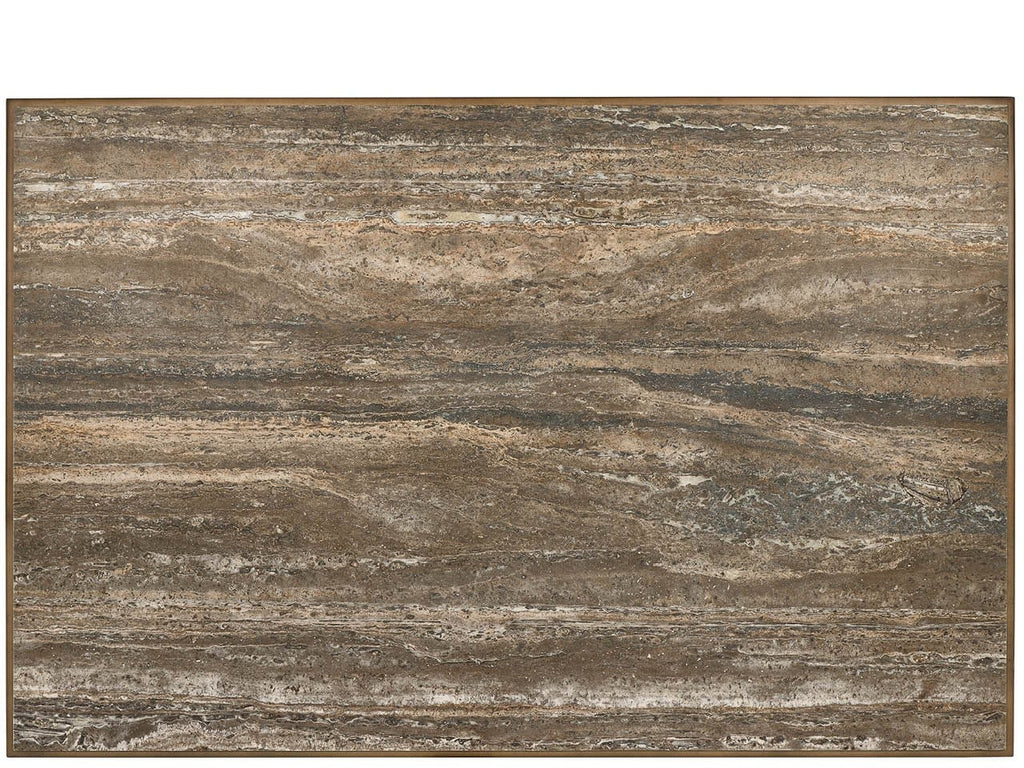Tavolino da cocktail - Un'elegante struttura in metallo Smoked Gold aggiunge interesse architettonico mettendo in mostra la bellezza naturale della pietra, rendendolo un
