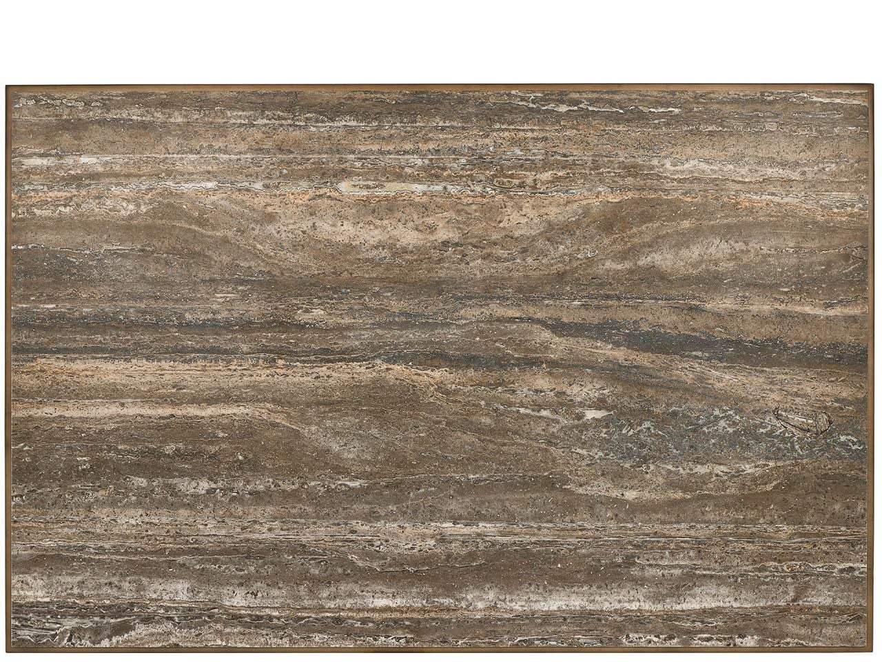 Tavolino da cocktail - Un'elegante struttura in metallo Smoked Gold aggiunge interesse architettonico mettendo in mostra la bellezza naturale della pietra, rendendolo un