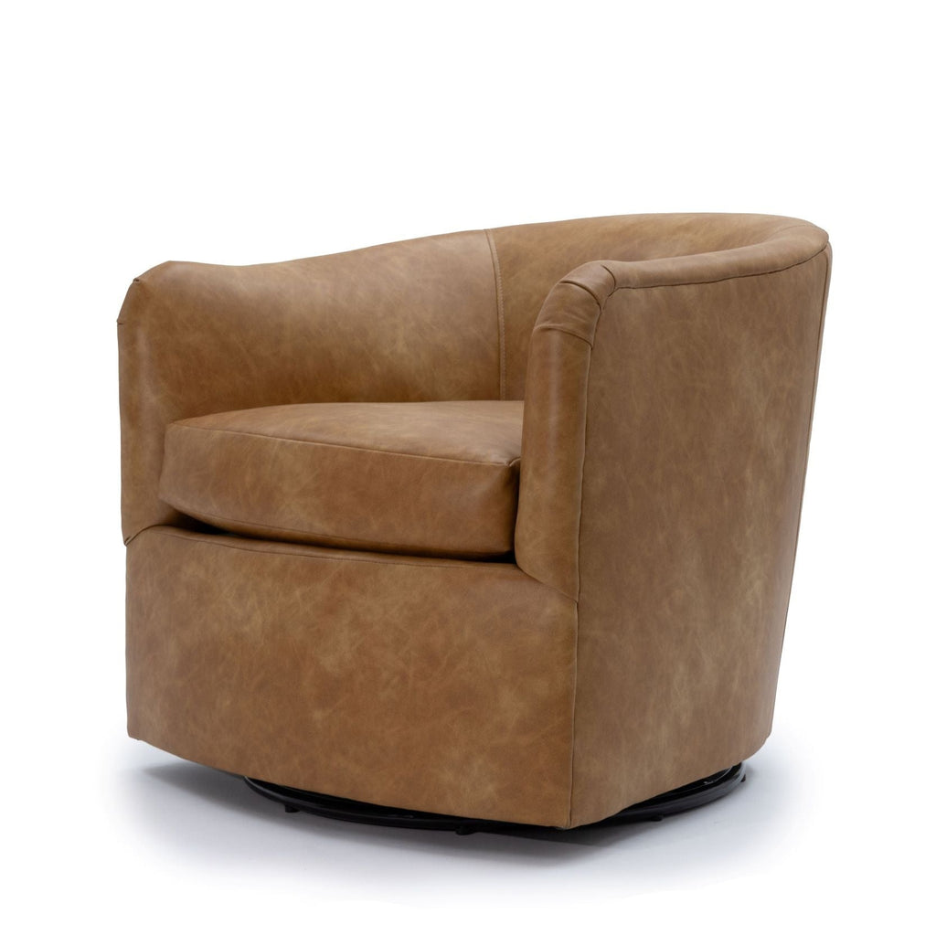 Sedia girevole - Misure 71 cm L x 79 cm P x 63,5 cm H Materiale: Ecopelle - realizzata con una miscela di poliestere e poliuretano per un lussuoso aspetto simile alla pelle