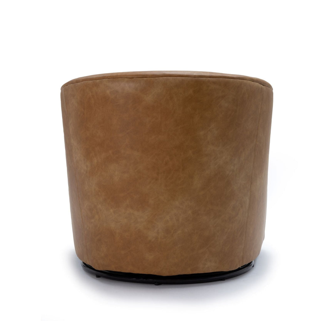 Sedia girevole - Misure 71 cm L x 79 cm P x 63,5 cm H Materiale: Ecopelle - realizzata con una miscela di poliestere e poliuretano per un lussuoso aspetto simile alla pelle