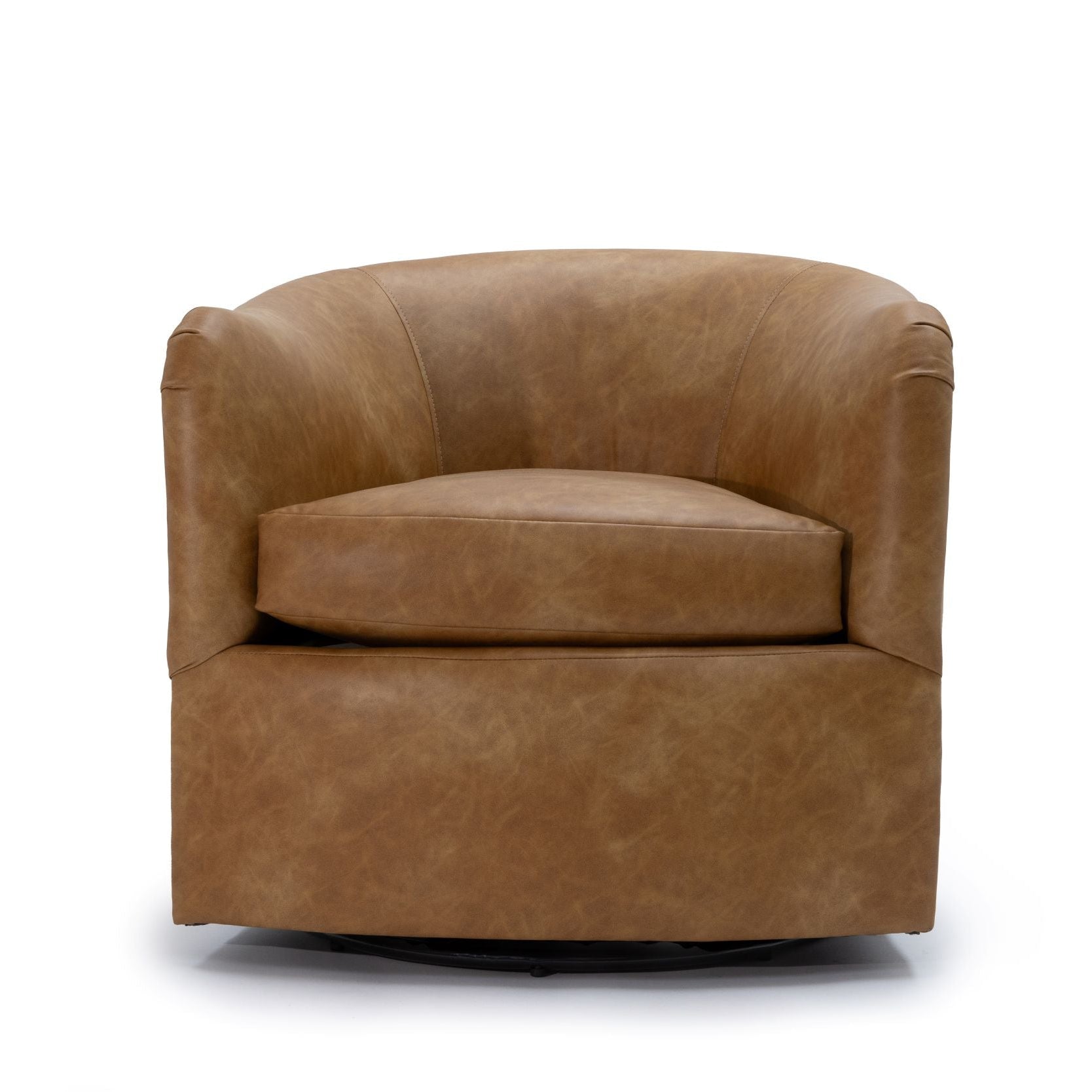 Sedia girevole - Misure 71 cm L x 79 cm P x 63,5 cm H Materiale: Ecopelle - realizzata con una miscela di poliestere e poliuretano per un lussuoso aspetto simile alla pelle