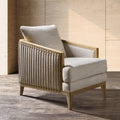 Poltrona fissa - Misure 27.75"L x 36"P x 35.25"A Seduta: 23"L x 22"P x 18.25"A Materiale: 70% poliestere, 20% viscosa, 10% lino