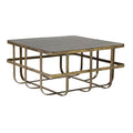 Tavolino a specchio - Misure: 40,6 cm (A) x 80,6 cm (L) x 80,6 cm (P) Materiali: specchio anticato e alluminio pressofuso - Introduci un'aria di lusso con il nostro, la finitura anticata