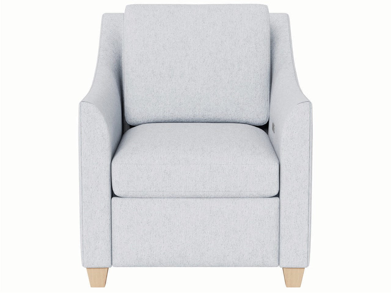Poltrona Reclinabile - Linee pulite ed eleganza sobria definiscono questa versatile poltrona, caratterizzata da morbidi rivestimenti neutri, braccioli leggermente inclinati e una