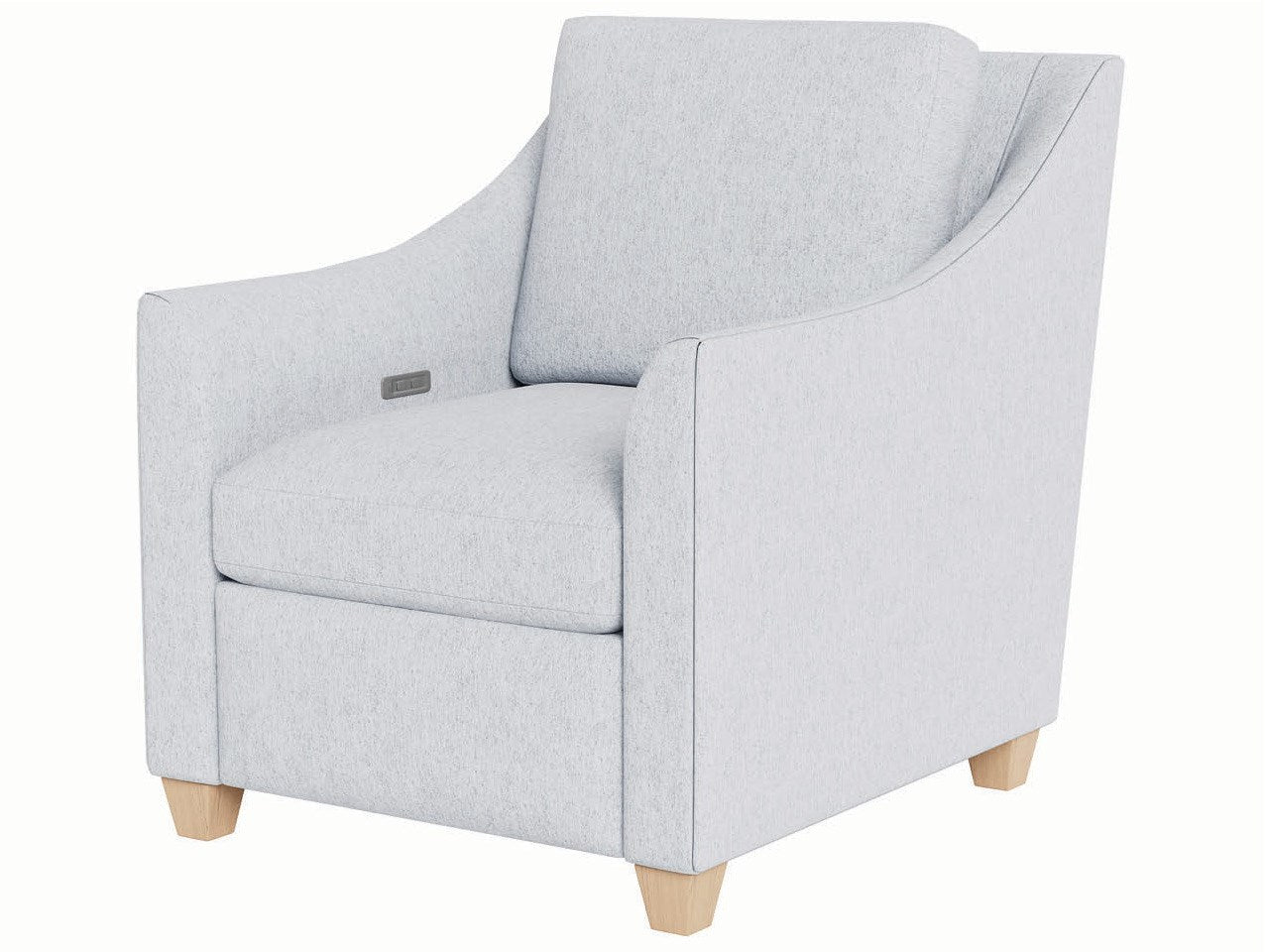Poltrona Reclinabile - Linee pulite ed eleganza sobria definiscono questa versatile poltrona, caratterizzata da morbidi rivestimenti neutri, braccioli leggermente inclinati e una